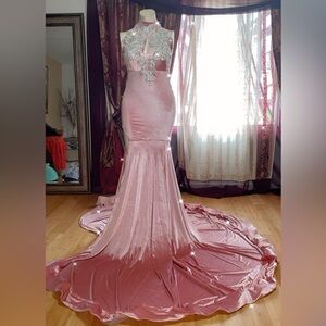 Elegant Pink Evening Gown
